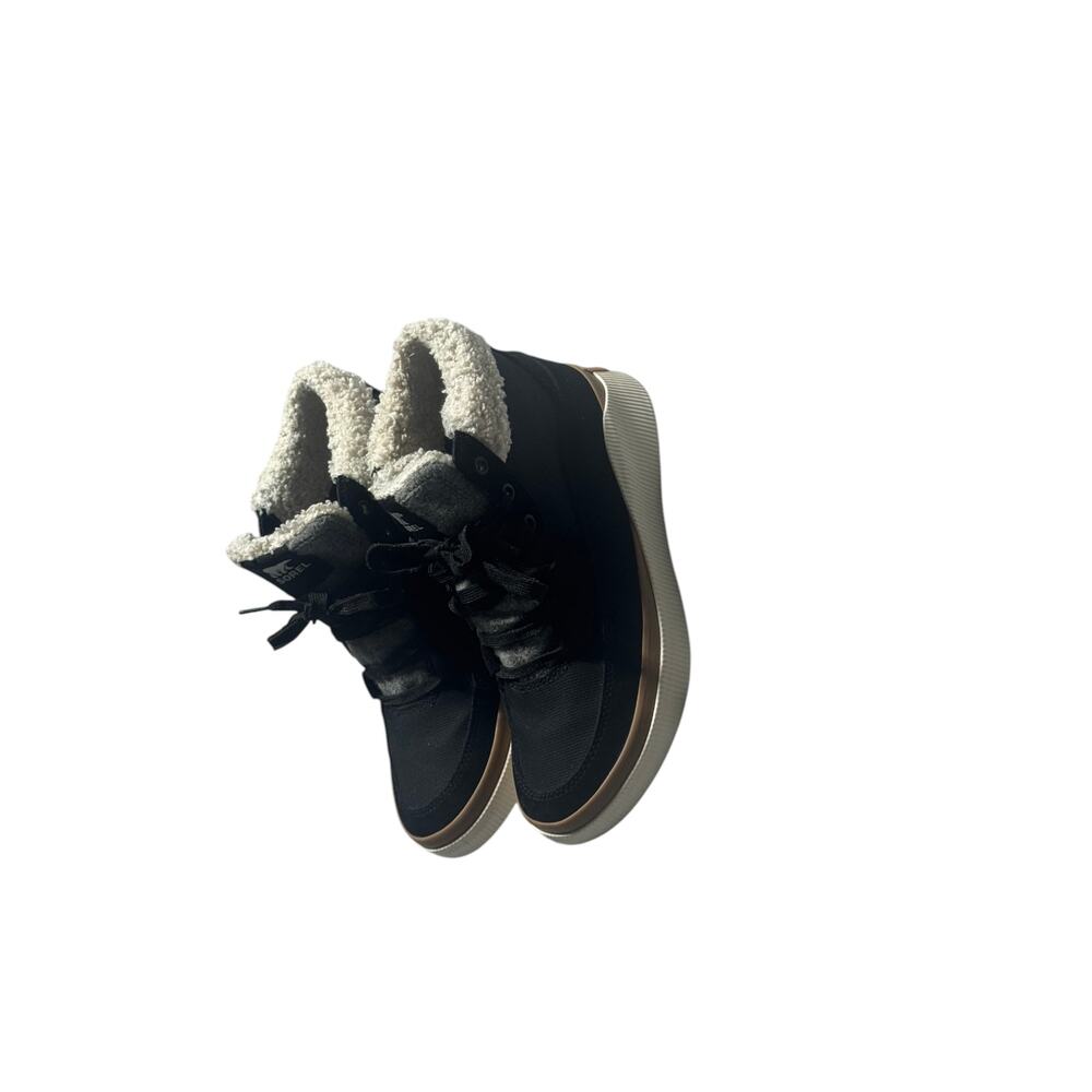 Sorel Out 'N About IV Mid Sneakers Womens 8.5 Black/Sea Salt Waterproof Mid Top - Picture 4 of 15